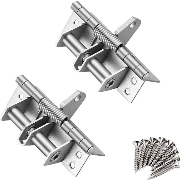 EcoNesxp Silver 90 degree positioning 2 pieces hardware spring hinge spring loaded hinge for gate wooden box hardware spring hinge spring loaded hinge for gate wooden box heavy duty spring door hinge