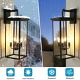 thumbnail image 5 of Large Outdoor Wall Lantern, 26 Inch Modern Exterior Wall Sconce with Clear Glass, Waterproof Porch Light for House Garage, Anti-Rust Matte Black Finish, 4-Light E12 Base, 5 of 8