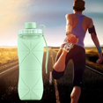 thumbnail image 6 of zhuolaiyan Collapsible Water Bottle, Silicone Foldable Water Bottles for Travel, Easy-to-Carry Design and Compact Size, BPA Free, 20 oz (Pink and Blue), 6 of 9