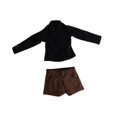 thumbnail image 4 of Camisa y pantalones cortos para muñeca en miniatura 1/12, resistentes y elegantes para cosplay, accesorios de moda Camisa negra, 4 of 9