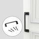 thumbnail image 1 of es rústicos para puertas corredizas de granero, mate de material acero al carbono, resistentes, es de puerta de 12 "para armario, BLESIY manija de la puerta corredera, 1 of 7