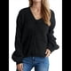 thumbnail image 1 of Suéter Tipo Cárdigan con Botones para Mujer, de Otoño, Holgado e Informal, de Punto Negro L, 1 of 7