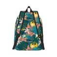 thumbnail image 2 of Honeii Hawaiian Style Print Canvas College Laptop Backpack, Durable Rucksack Travel Notebook Bag School Backpack Book Bag for Men Women-Small, 2 of 7