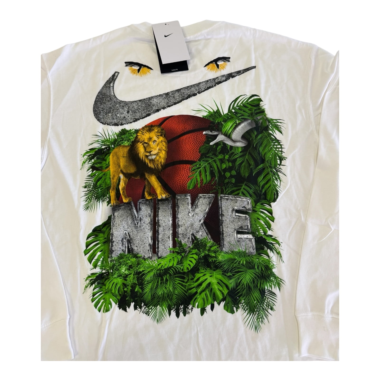 Nike Jungle Safari Basketball Long Sleeve T-shirt White
