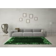 thumbnail image 3 of Ahgly Company Indoor Rectangle Abstract Emerald Green Modern Area Rugs, 2' x 4', 3 of 4