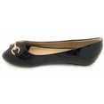 thumbnail image 3 of Victoria K Open Toe Gold Buckle Ballerina Flats (Women), 3 of 9