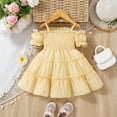 thumbnail image 7 of Gubotare Girls Dresses Boho Toddler Baby Girls Spaghetti Strap DressSling Summer Princess Casual (Yellow,Size 18-24 Months), 7 of 7