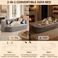 thumbnail image 5 of Bocarali 78.7" Convertible Sofa Bed, Boneless Cloud Couch, Modular, Silver Gray, 5 of 10