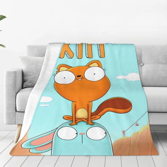 Blanket Cute Character All Season Warm Fuzzy Plush Throw Blankets Soft Flannel Blankets for Couch Chair Bed Travel Home Decor 40"X30"