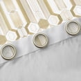thumbnail image 4 of Manfei Abstract Honeycomb Hexagon Curtains Pack of 2 (42x84 Each) for Teens Boys Girls,Minimalist Geometric Curtains Blackout,Mid Century Stripes Bedroom Curtains,Lightweight Room Decor, 4 of 6