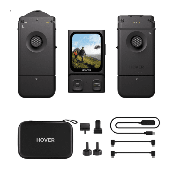 HOVERAir Beacon and Joystick Set, Drone Motion Controller, 1.78 inch Oled Screen, for X1 and X1 Pro/Promax, Ideal for Cycling and Travel, Black