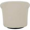 thumbnail image 4 of Pemberly Row Traditional Fabric Swivel Club Chair in Ivory Finish, 4 of 4