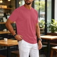 thumbnail image 6 of Mens Shirts Ultra Soft Plain Tshirts for Men Cooling Crew Neck Casual Basic Tee Shirt Undershirt Hot Pink L, 6 of 7