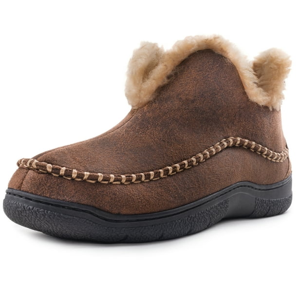 RockDove Men's Camelback Faux Wool Lined Bootie Slipper - Walmart.com