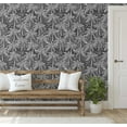 thumbnail image 5 of S4Sassy Peel & Stick Vinyl Wallpaper, Chic Palm Tree Wallpaper Contact Paper Waterproof - Gray, 25"x120", Textured Finish, Removable Wall Covering for Home Decor in Bedrooms, Renter Spaces, Cabinets, 5 of 9