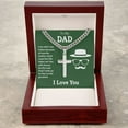 thumbnail image 3 of To My Dad You're the Greatest Artisan Cross Cuban Chain Link, 3 of 11