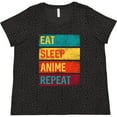 thumbnail image 3 of Inktastic Eat Sleep Anime Repeat Women's Plus Size T-Shirt, 3 of 5