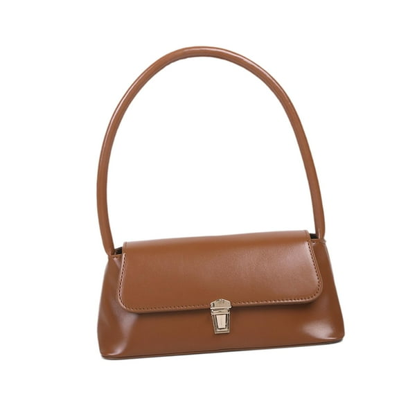 FVDPWYE Womens PU Leather Underarm Bag Armpit Bag Chic Satchel Shoulder Purse for Dating Brown