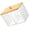 Clear, variant on Yihuala Stylish Cotton Covers Storage Holder with Sturdy Wood Lid for Vanitiesd Countertop for Swabs and Pad