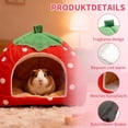 thumbnail image 4 of Cadancy Pet Bed Cave House Cat Dog Small Animal Sleeping Nest Cute Cozy Cushion Mat Indoor Hideaway Warm Soft Plush Comfortable Kitten Puppy Hamster Rabbit Guinea Pig Home Shelter, 4 of 7