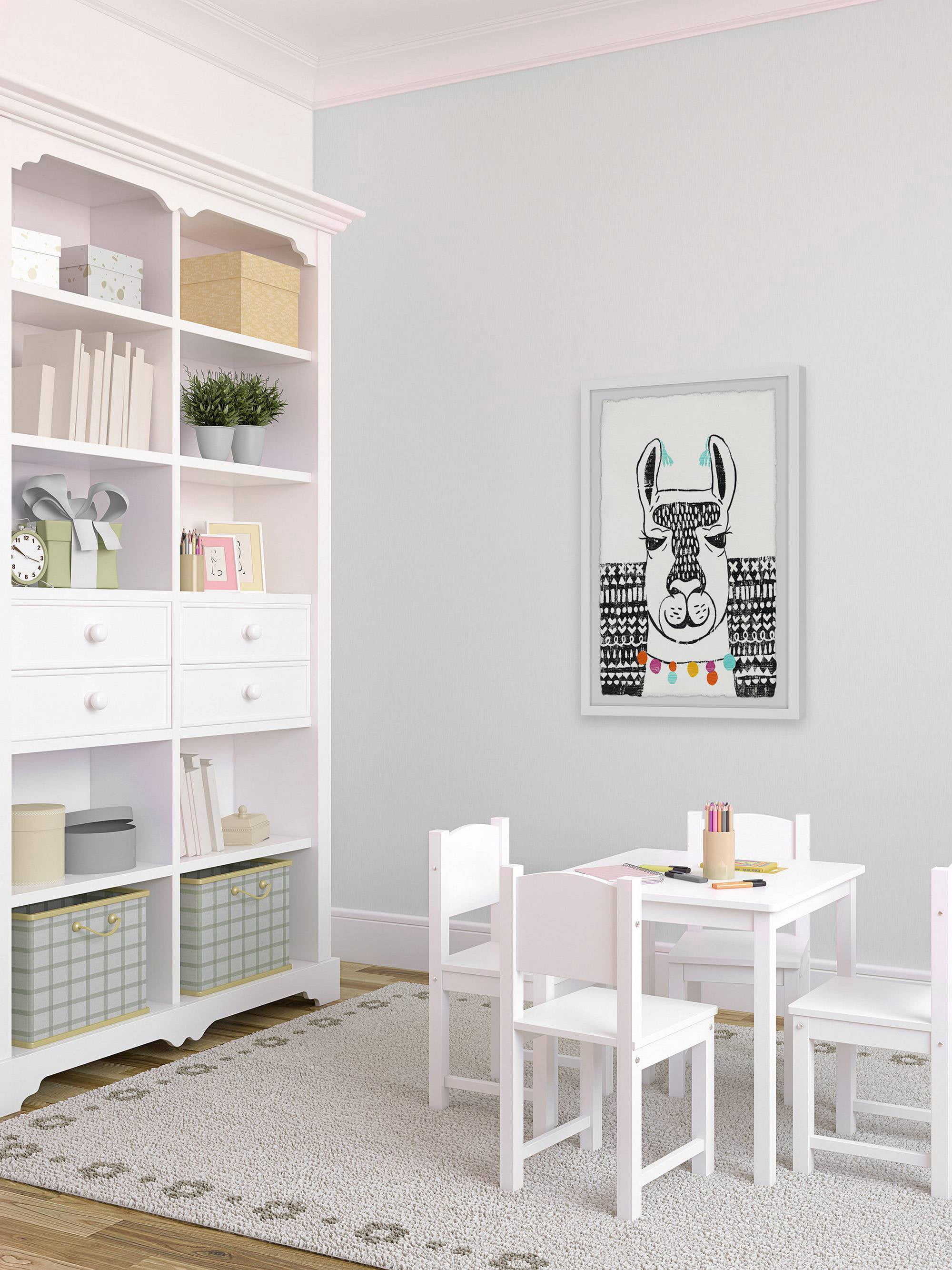 Marmont Hill Llama Necklace Framed Wall Art