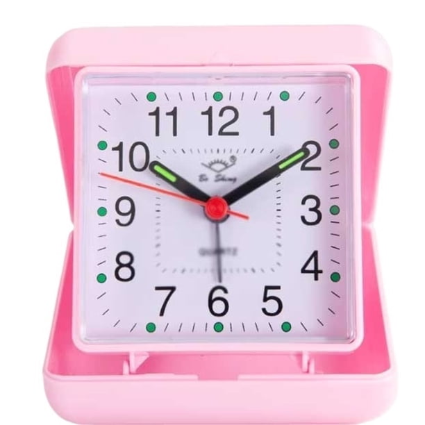Reloj despertador de escritorio con pilas for sala de estar, dormitorio, oficina, dormitorio escolar, fácil de configurar, despertador analógico creativo