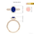thumbnail image 5 of ANGARA Lab Grown 1.55 Ct Blue Sapphire Engagement Ring for Women in 14K Rose Gold (Size-8x6mm) | September Birthstone, Anniversary, Jewelry Gift for Women | Lab-Grown Blue Sapphire Ring, 5 of 8
