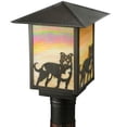 thumbnail image 4 of Meyda 138801 9 in. Square Seneca Dog Post Mount, Bai Craftsman Brown, 4 of 5