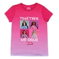 thumbnail image 2 of Barbie Girls' Together We Shine Characters Sketch Sleep Pajama Set Shorts, 2 of 7
