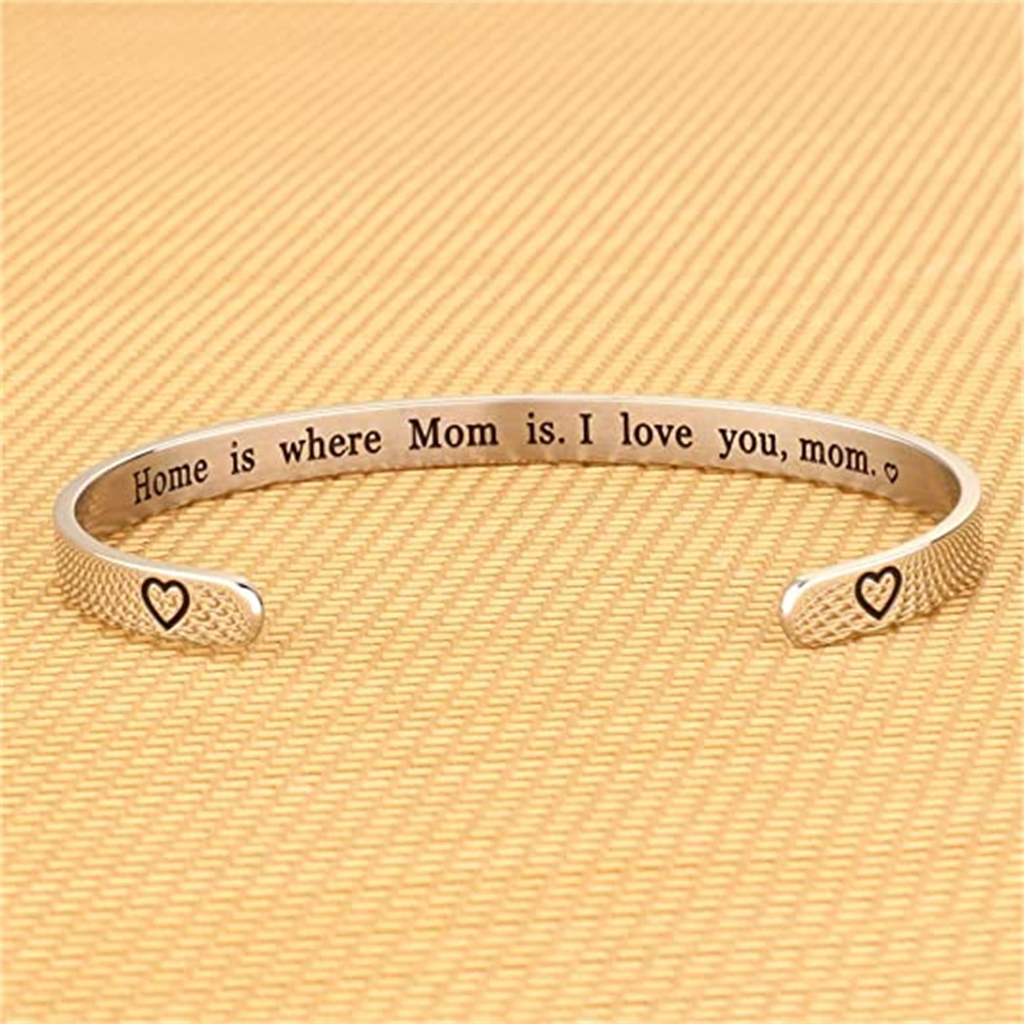 Yiyang Bracelets for Women Inspirational Stainless Steel Bar Wrap Bangle Cuff Personalized Birthday Gifts 