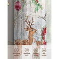 thumbnail image 6 of Christmas Xmas Sheer Curtains 45 Inches Long 2 Panels Tree Snowman Deer Robin Bird Red Balls Light Filtering Semi Sheer Window Curtains Drapes for Bedroom Living Room 52"x45"x2, 6 of 7