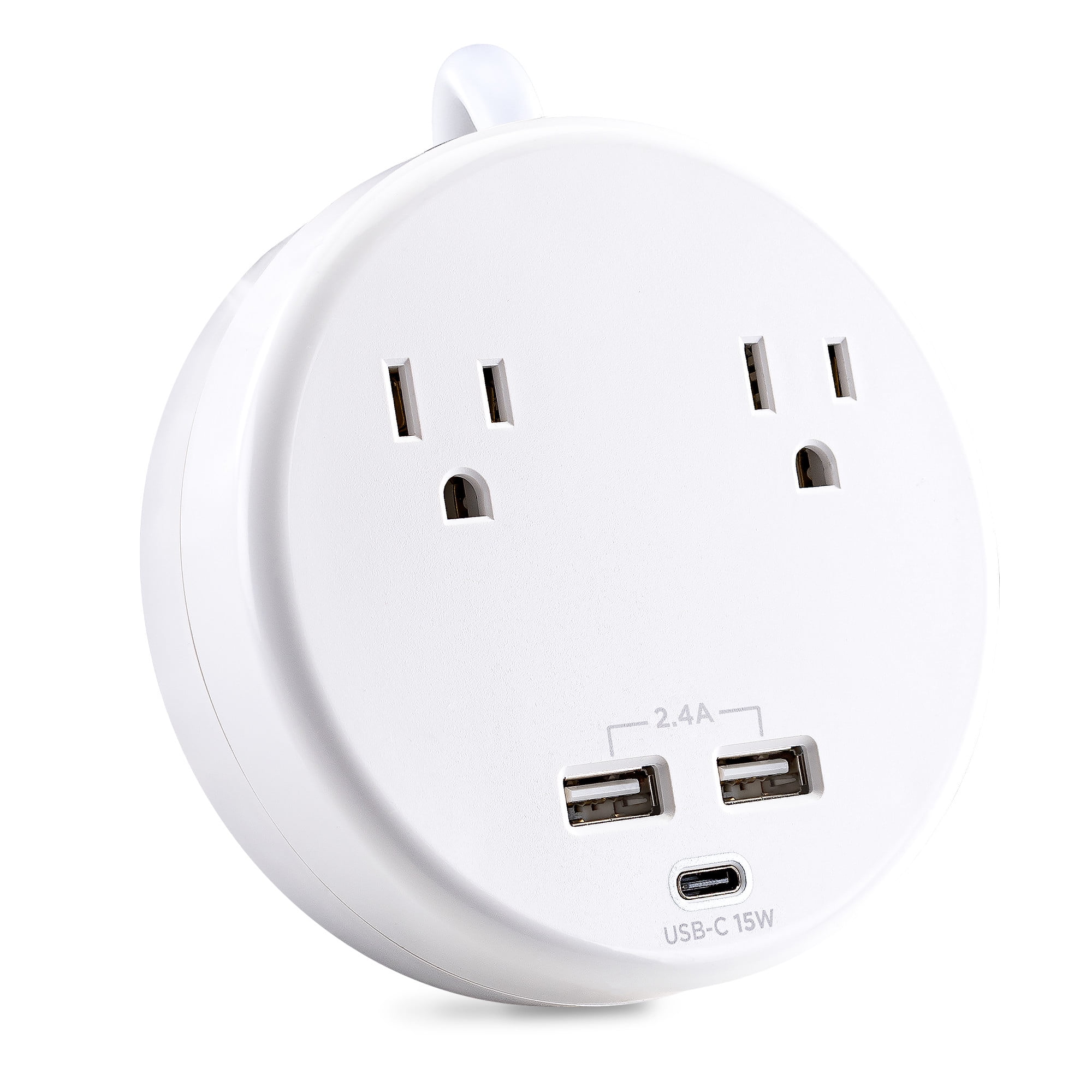 CyberPower P205UC - 500 Joule White Surge Protector Power Strip with 2 Outlets, 3 USB Ports and 5 ft Extension Cord