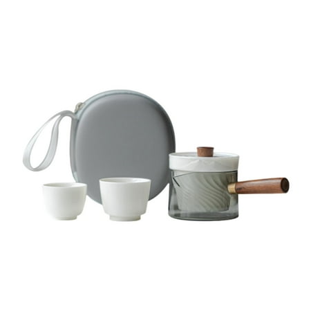 deevoka Portable Teapot Set Compact Porcelain Kung Fu Teapot for Business Home Daily
