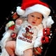 thumbnail image 1 of Mi primer mono navideño de manga larga para bebé recién nacido, traje con estampado de ciervo y Papá Noel, ropa para bautizo infantil, regalo, 1 of 5