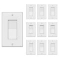 thumbnail image 1 of TAKETEK Wall Plate 3 Way Decorative Switch, Electric Rocker Light Switch, Single Pole or Three Way, 3 Wire, 15A 120V/277V, UL Listed, White (Pack of 10), 1 of 6