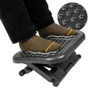 Mind Reader Foot Rest, Ergonomic, Height Adjustable, Plastic, 17L x 13W x 6.25H, Black