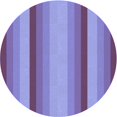 thumbnail image 1 of Ahgly Company Machine Washable Indoor Round Transitional Purple Violet Purple Area Rugs, 3' Round, 1 of 7