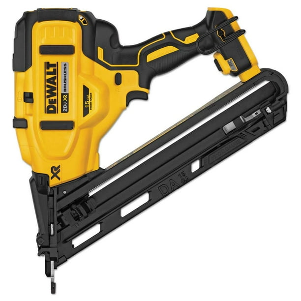 Clavadora de acabado DEWALT 20 V MÁX* en ángulo 15 GA (DCN650B) inalámbrica