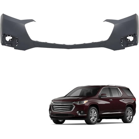 munirater Front Bumper Cover Plastic Primed Replacement for 2018 2019 2020 2021 Traverse 84088059