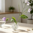 AUNVITO Irregular Hand Shape Rotating Clear Glass Flower Vase ...