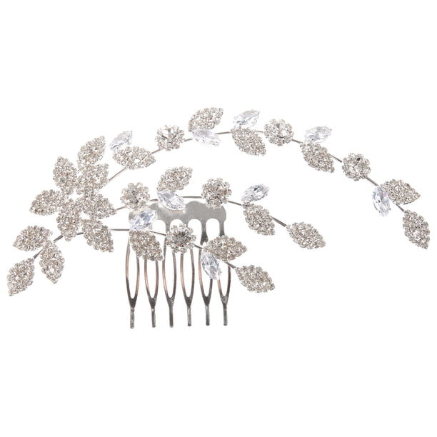 Pinza para el pelo con diamantes de imitación para novia, accesorio para el pelo de novia para mujeres y adolescentes.