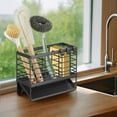 thumbnail image 5 of IWNTWY Utensil Holder for Kitchen Counter, Wall Mounted Stainless Steel Utensil Drying Rack with Automatic Drain Tray, 5 of 8