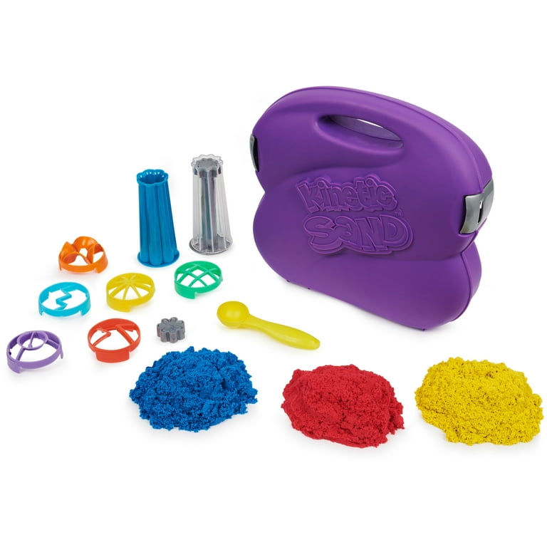 Kinetic Sand, Sandwhirlz Playset with 3 Colors of Kinetic Sand (2lbs) and  Over 10 Tools, for Kids Aged 3 and up 