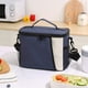thumbnail image 2 of Lonchera para hombres y mujeres | Bolsa térmica superaislada para alimentos | Nevera portátil reutilizable | A prueba de fugas | Correa ajustable para el hombro | Azul marino | 9.84x7.87x6.88, 2 of 8