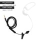 thumbnail image 3 of 3 juegos de auriculares con tubo de aire para teléfono móvil HRT‑1 con micrófono, auriculares con cable con enchufe de 3,5 mm, 3 of 8
