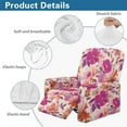 thumbnail image 5 of Xixirimido Retro Colorful Peony Floral Recliner Chair Cover 4-Pieces Lazyboy Cover for Recliner Chair with Storage Pockets Furniture Protector for Living Room Printed Sofa Slipcover, 5 of 8