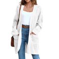 thumbnail image 5 of Plus Size Women Long Sleeve Loose Casual Cable Knit Cardigan Open Front Sweater with Pocket, 5 of 6