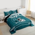 thumbnail image 3 of Erosebridal Football Comforter Set Full,Rugby Bedding Set for Football Fan,Football City Down Comforter,Sports Reversible Bed Set with 2 Pillowcases Warm(Philadelphia), 3 of 7