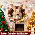 thumbnail image 2 of Easter Bunny Wall Decal, 3D Effect Ripped Style Sticker, Waterproof Self-Adhesive Decoration for Window, Door, Toilet Seat, Home, School, Office, 2 of 6