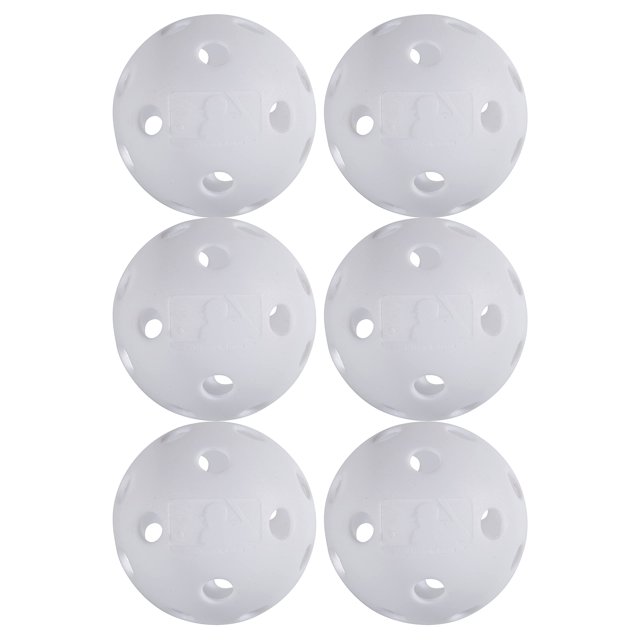 Pelotas de béisbol de plástico Franklin Sports Indestruct-A-Ball, paquete de 6